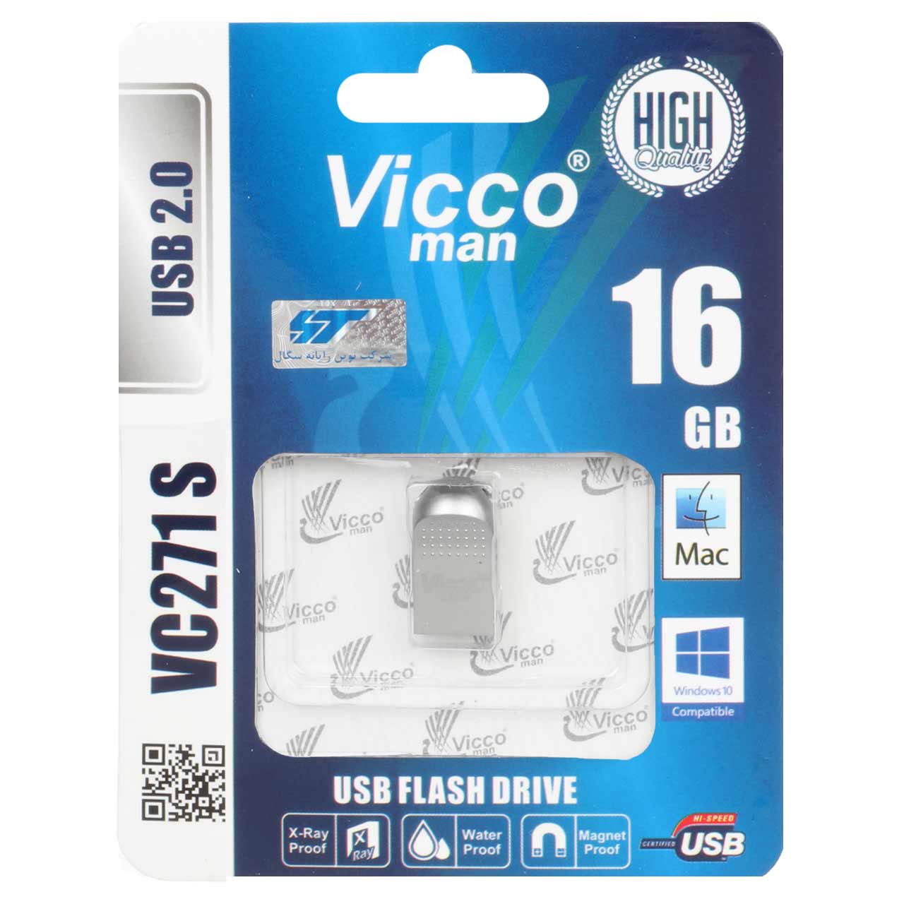 نقره ای Vicco man VC271 S USB2.0 Flash Memory-16GB